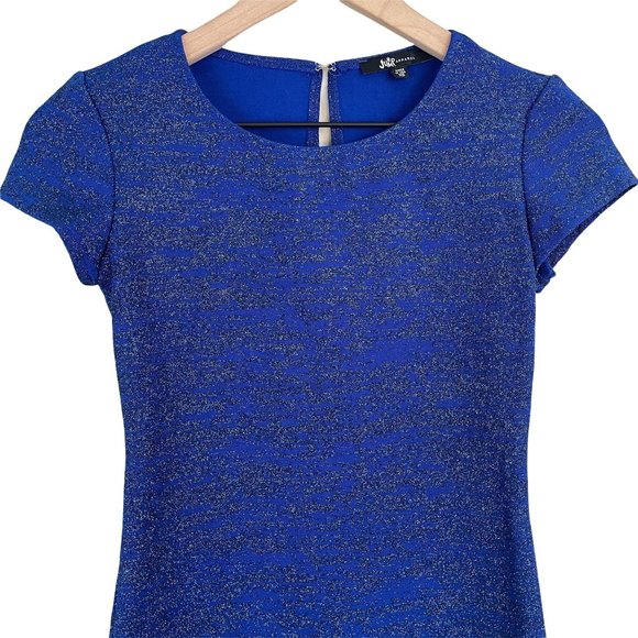 Jump royal blue slim glitter short sleeve t-shirt mini dress extra small MSRP 69 - Picture 6 of 12
